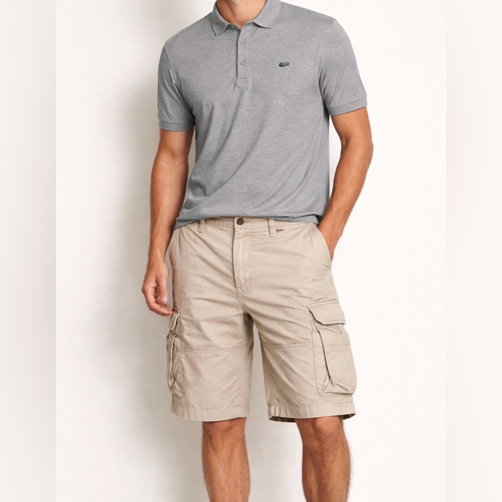 Abercrombie Fitch Cargo Shorts 33 Khaki A8 Military Cotton Y2K